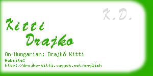 kitti drajko business card